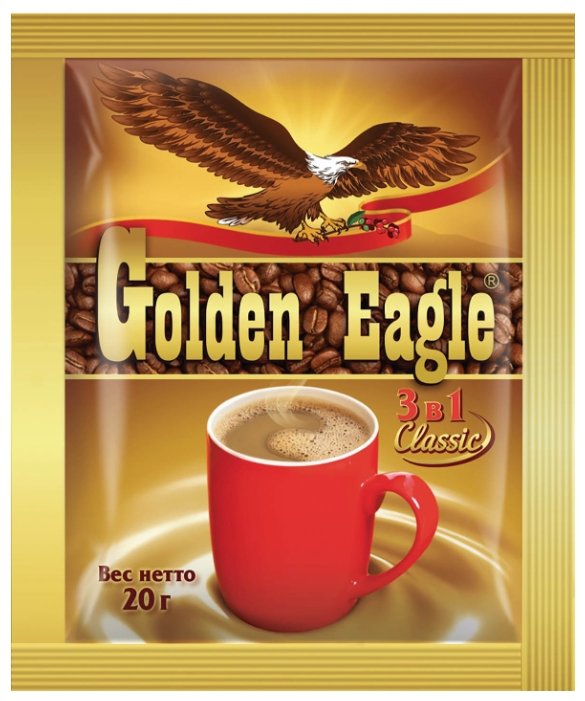 Растворимый кофе Golden Eagle 3 в 1 Classic, в пакетиках (фото modal 5)
