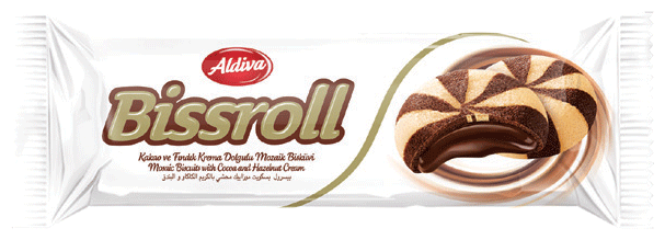 Печенье Aldiva Bissroll мозаика с шоколадным кремом, 72 г (фото modal 1)