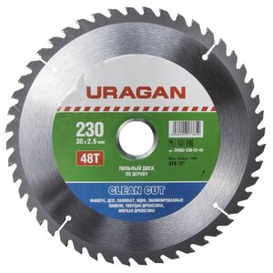 Пильный диск URAGAN Чистый рез по дереву 36802-230-30-48 230х30 мм (фото modal nav 1)