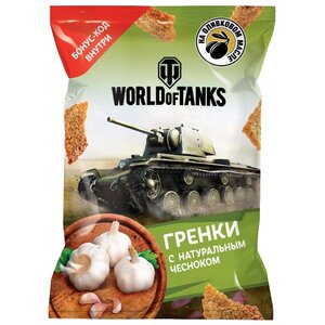 United Food Group гренки World of Tanks пшенично-ржаные с натуральным чесноком, 90 г (фото modal nav 1)