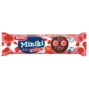 Печенье Torku Miniki с какао, клубничным джемом и шоколадными гранулами, 102 г (фото modal nav 1)