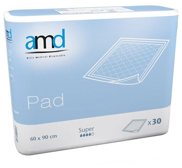 Пеленки AMD Pad Super 60 х 90 см (30 шт.) (фото modal 1)