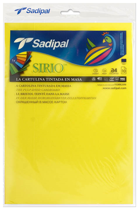 Цветная бумага Sirio Яркие цвета Sadipal, A4, 10 л., 10 цв. (фото modal 1)