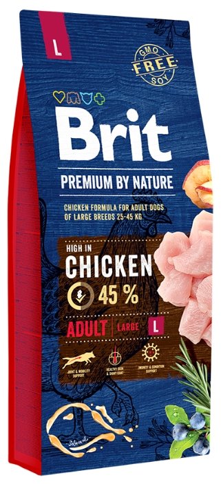 Корм для собак Brit Premium by Nature Adult L (фото modal 1)