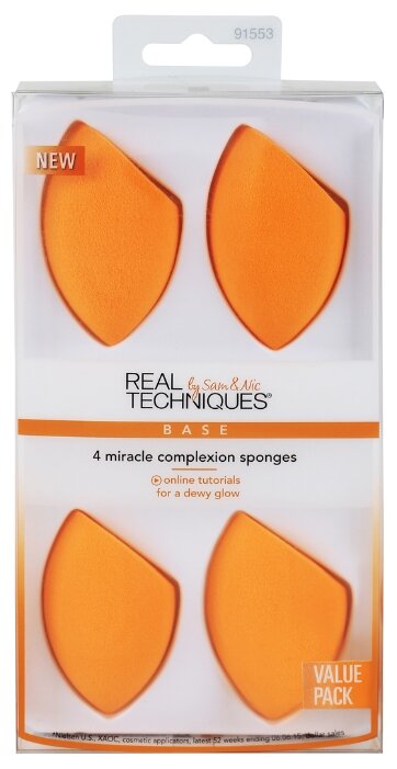 Набор спонжей Real Techniques 4 Miracle Complexion Sponges (фото modal 3)