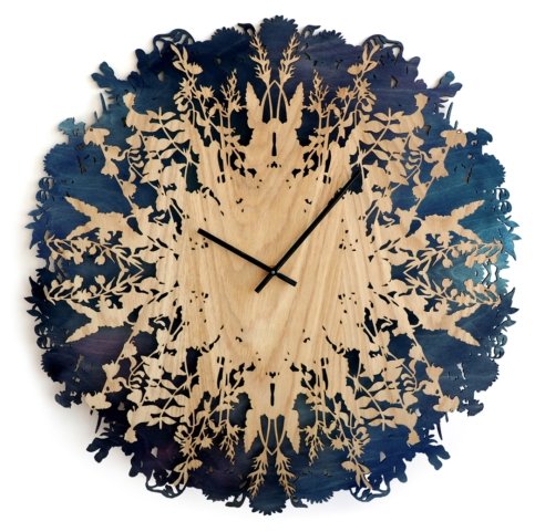 Часы настенные кварцевые Roomton Botanica Blue 003/60/BL (фото modal 1)