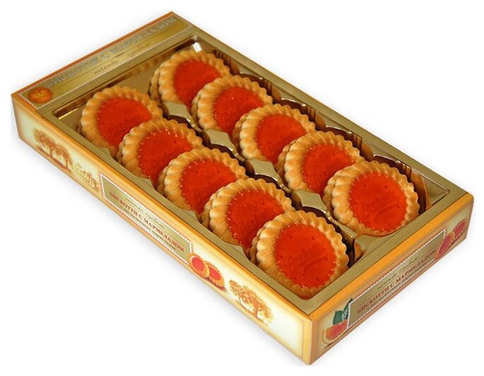 Печенье БИСКОТТИ с апельсиновым мармеладом в коробке, 235 г (фото modal 2)