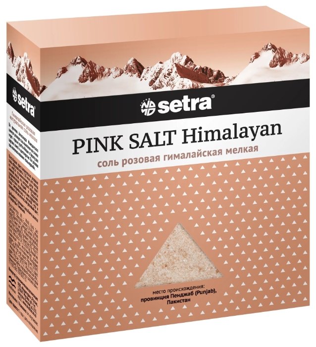 Setra Соль Гималайская розовая мелкая, 500 г (фото modal 1)