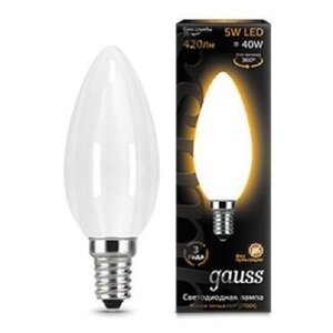 Лампа светодиодная gauss 103201105 E14, C35, 5Вт, 2700К (фото modal nav 1)