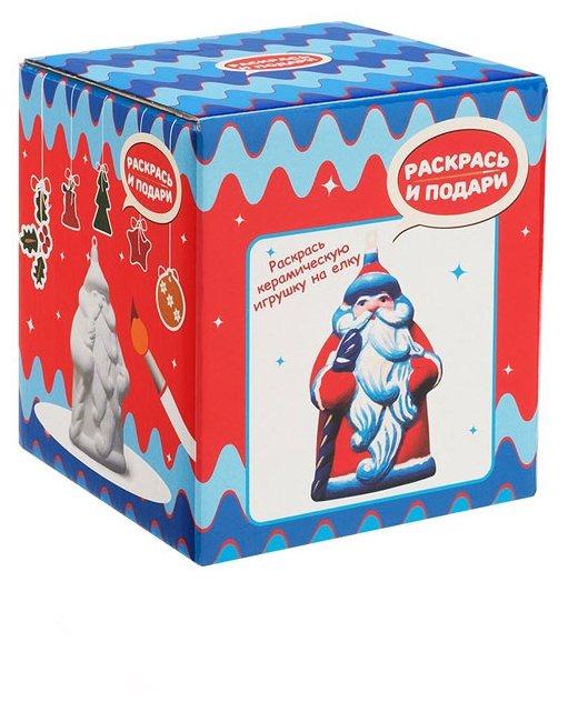 Раскрась и подари Фигура для раскрашивания из керамики Дед Мороз (IG-1003) (фото modal 1)