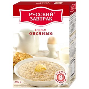 Русский завтрак Хлопья овсяные, 400 г (фото modal nav 1)