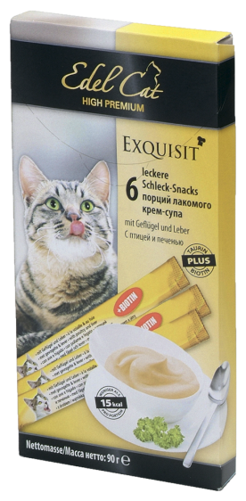Лакомство для кошек Edel Cat Крем-суп с птицей и печенью (фото modal 1)