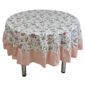 Скатерть Fresca Design English rose с рюшей (skr04.2) 185 см (фото modal nav 1)