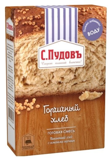 С.Пудовъ Смесь для выпечки хлеба Горчичный хлеб, 0.5 кг (фото modal 1)