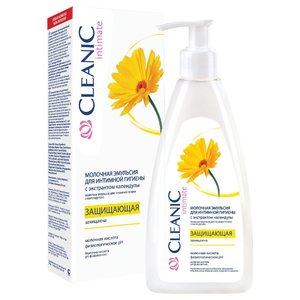 Cleanic Молочная эмульсия для интимной гигиены Intimate Защищающая с экстрактом календулы, 250 мл (фото modal nav 1)