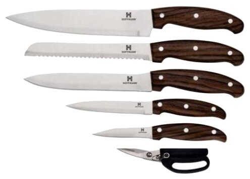 Набор Hoffmann 5 ножей и ножницы с подставкой (фото modal 2)