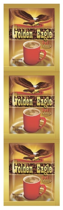 Растворимый кофе Golden Eagle 3 в 1 Classic, в пакетиках (фото modal 4)