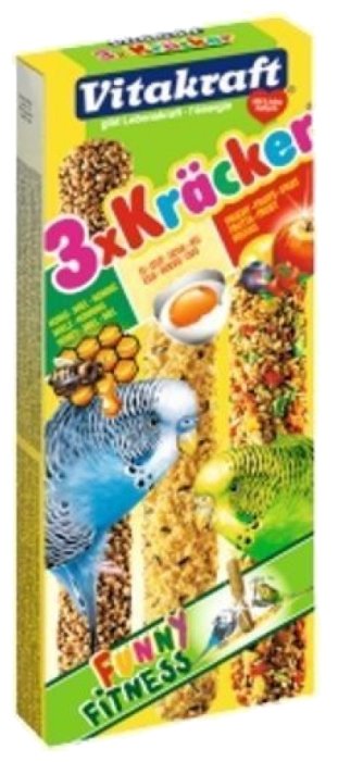 Лакомство для волнистых попугаев Vitakraft с медом, яйцом и фруктами (фото modal 1)