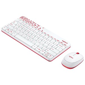 Клавиатура и мышь Logitech MK240 Nano White-Red USB (фото modal nav 1)