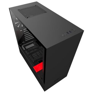Компьютерный корпус NZXT H500 Black/red (фото modal nav 2)