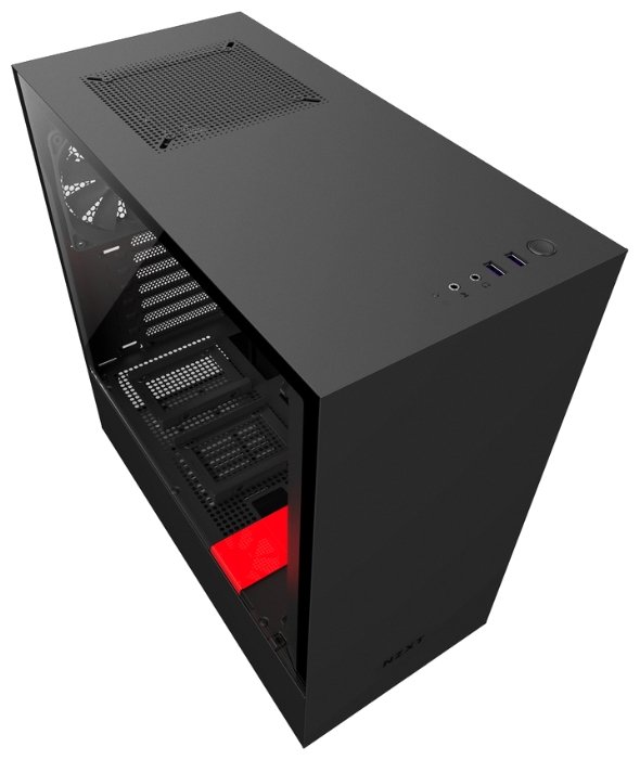 Компьютерный корпус NZXT H500 Black/red (фото modal 2)