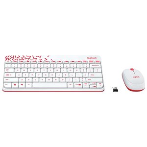 Клавиатура и мышь Logitech MK240 Nano White-Red USB (фото modal nav 3)