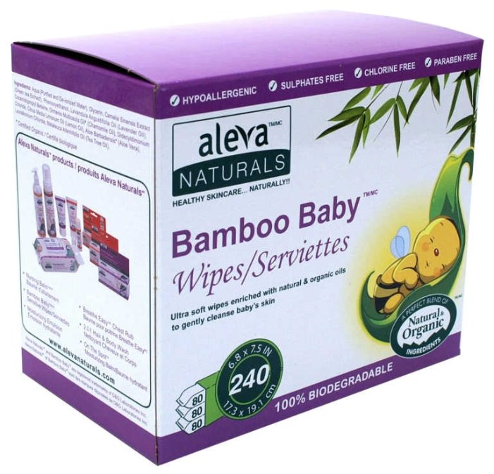 Влажные салфетки Aleva Naturals Bamboo Baby (фото modal 5)