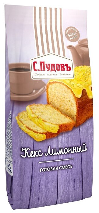 С.Пудовъ Мучная смесь Кекс лимонный, 0.4 кг (фото modal 1)