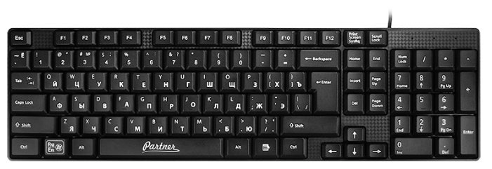 Клавиатура Partner KS-10 PRECISE Black USB (фото modal 1)