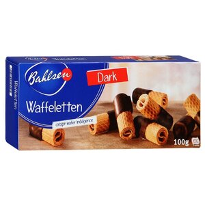 Вафельные трубочки Bahlsen Waffeletten Dark Chocolate в темном шоколаде 100 г (фото modal nav 1)