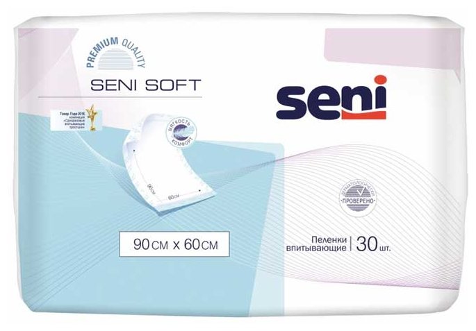 Пеленки Seni Soft (SE-091-SO30-J03) 60 х 90 см (30 шт.) (фото modal 1)