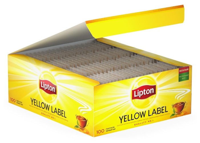 Чай черный Lipton Yellow label в пакетиках (фото modal 3)