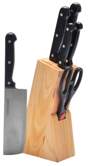 Набор MAYER & BOCH 5 ножей и ножницы с подставкой 27424 / 27426 (фото modal 1)