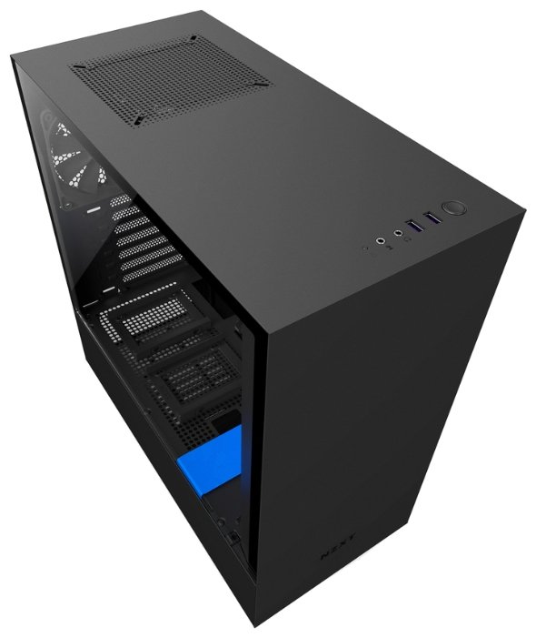 Компьютерный корпус NZXT H500 Black/blue (фото modal 2)