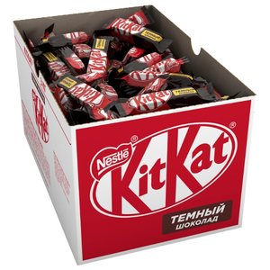Конфеты KitKat DARK темный шоколад с хрустящей вафлей, коробка (фото modal nav 1)