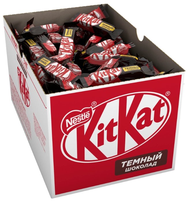 Конфеты KitKat DARK темный шоколад с хрустящей вафлей, коробка (фото modal 1)