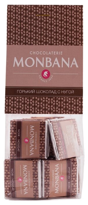 Шоколад Monbana горький с нугой порционный (фото modal 1)