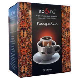 Молотый кофе KO&FE Колумбия, в дрип-пакетах (фото modal nav 2)