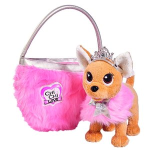 Мягкая игрушка Simba Chi chi love Собачка принцесса с сумкой и накидкой 20 см (фото modal nav 1)
