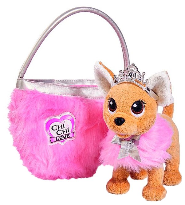 Мягкая игрушка Simba Chi chi love Собачка принцесса с сумкой и накидкой 20 см (фото modal 1)