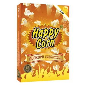 Попкорн Happy Corn сырный в коробке в зернах, 100 г (фото modal nav 1)