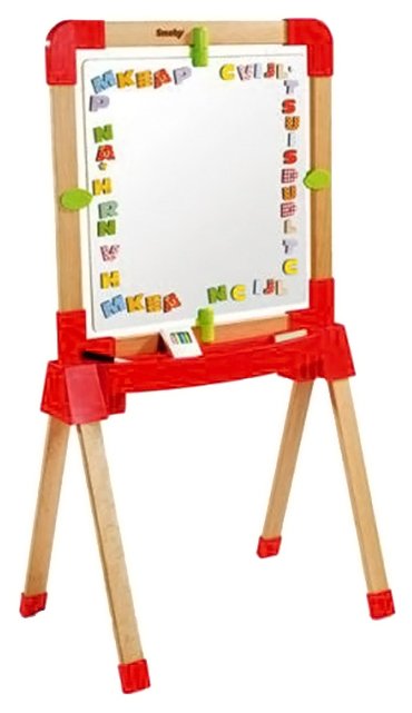 Доска для рисования детская Smoby деревянная, маркеры и буквы (28029) (фото modal 1)