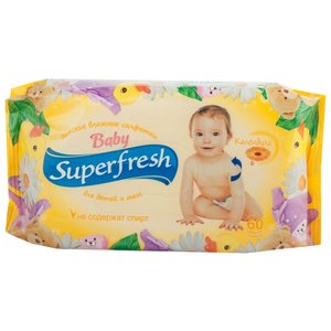 Влажные салфетки Superfresh Baby для детей и мам с календулой (фото modal nav 1)
