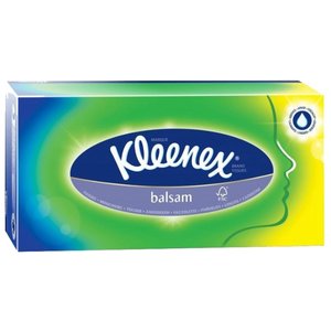 Салфетки Kleenex Balsam в картонной коробке 20 х 20 (фото modal nav 1)