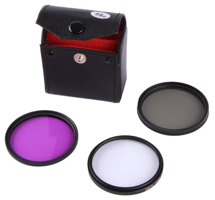 Набор светофильтров Rekam Starter Kit UV+CPL+FLD 58 мм (фото modal 4)