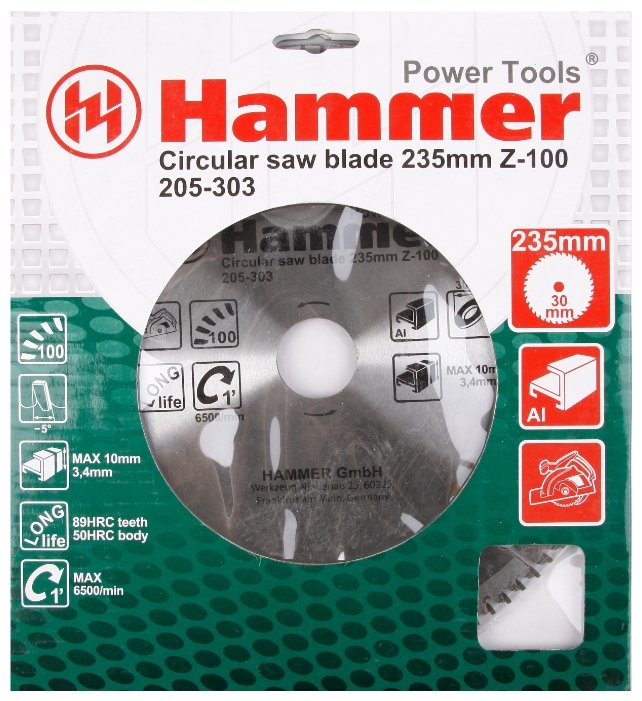 Пильный диск Hammer Flex 205-303 CSB AL 235х30 мм (фото modal 2)