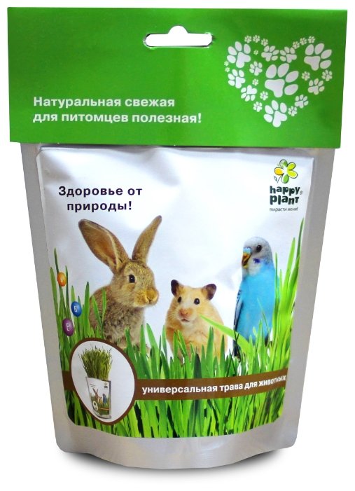 Лакомство для кроликов, хорьков, грызунов Happy Plant трава для животных (фото modal 1)