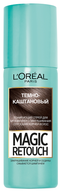 Спрей L'Oreal Paris Magic Retouch для мгновенного закрашивания отросших корней волос, оттенок Темно-каштановый (фото modal 1)