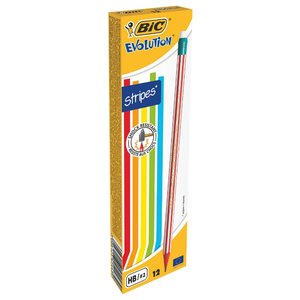 BIC Набор чернографитных карандашей Evolution Stripes 12 шт (8960342) (фото modal nav 1)