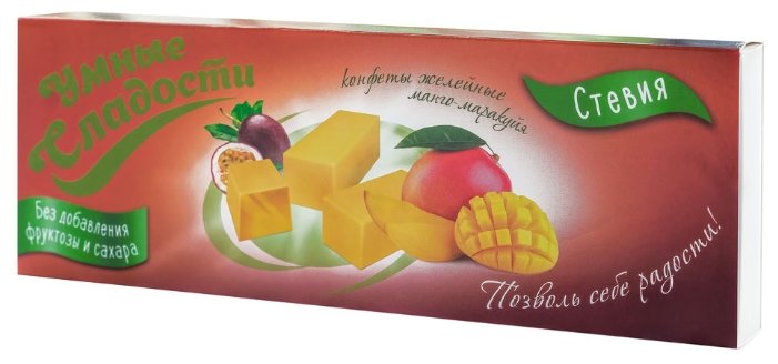 Конфеты желейные Умные сладости без сахара манго-маракуйя 90 г (фото modal 1)